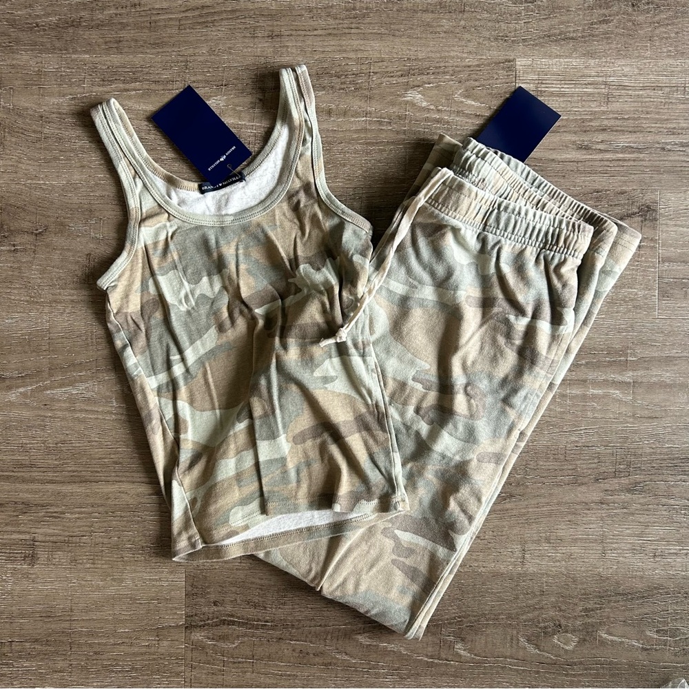 Brandy Melville Camo Sweats and Tank Top Set